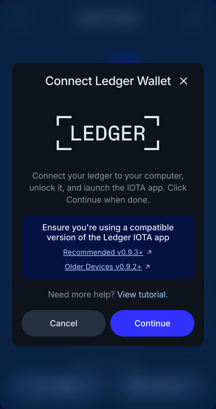 Connect Ledger Wallet