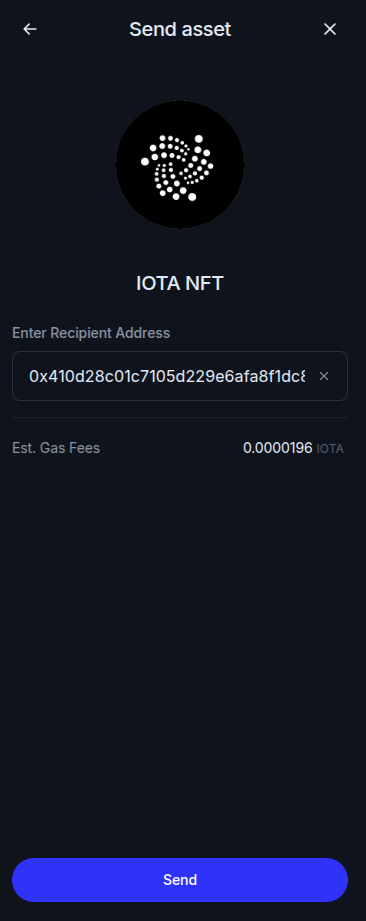 Enter Recipient Address